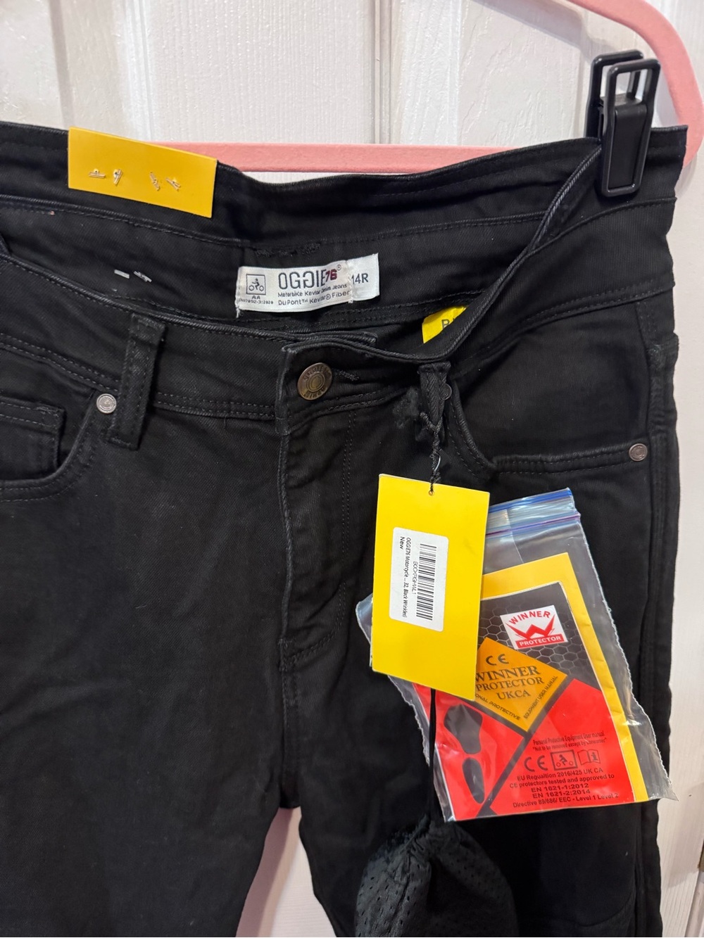 Women’s Black Motorcycle Kevlar DuPont Jeans - Picture 2 of 8
